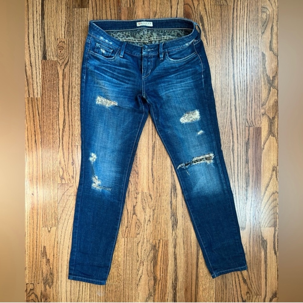 Women's Blue Distressed Jeans